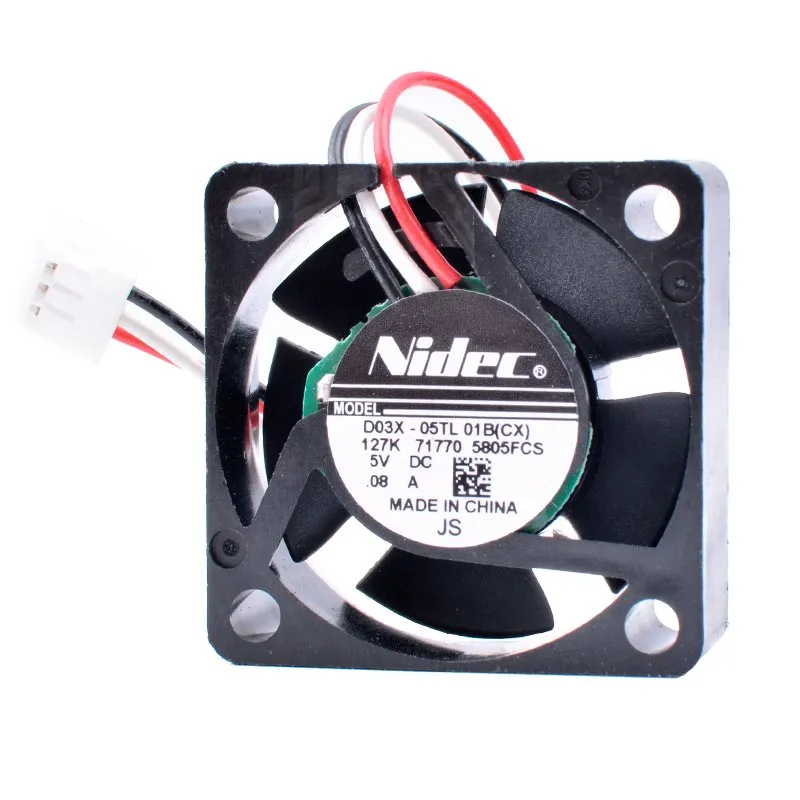 Nidec D03X-05TL 01B 5V 0.08A Router Network Box Small cooling fan Nidec D03X-05TL 01B 5V 0.08A Router Network Box Small cooling fan
