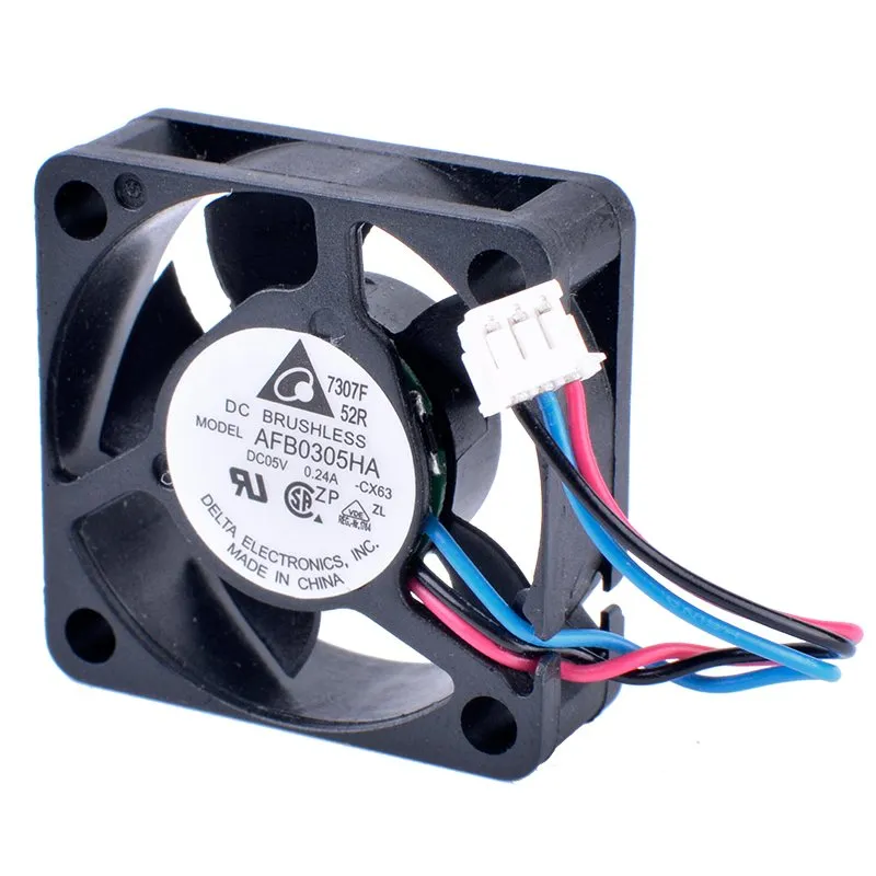 DELTA AFB0305HA 30mm fan 5V 0.24A 3pin Double ball bearing cooling fan DELTA AFB0305HA 30mm fan 5V 0.24A 3pin Double ball bearing cooling fan