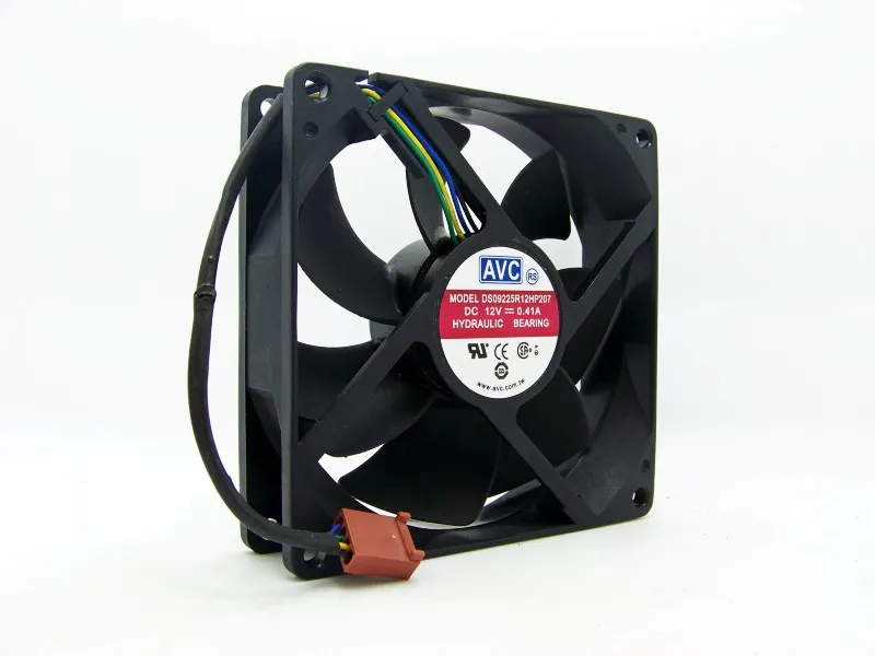 AVC DS09225R12HP207 90mm 9cm DC 12V 0.41A PWM Hydro Bearing computer pc case axial cooling fan AVC DS09225R12HP207 90mm 9cm DC 12V 0.41A PWM Hydro Bearing computer pc case axial cooling fan