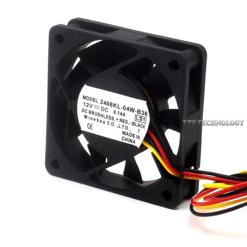 NMB 2406KL-04W-B36 12V 0.14A dual ball bearing cooling fan NMB 2406KL-04W-B36 12V 0.14A dual ball bearing cooling fan