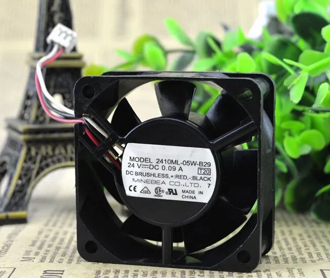 NMB 2410ML-05W-B29 24V 0.09A 60*60*25MM 3 wire cooling fan NMB 2410ML-05W-B29 24V 0.09A 60*60*25MM 3 wire cooling fan