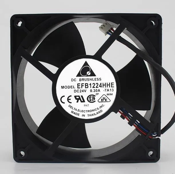 Delta EFB1224HHE DC24V 0.30A 3-line Double Ball Cooling Fan Delta EFB1224HHE DC24V 0.30A 3-line Double Ball Cooling Fan