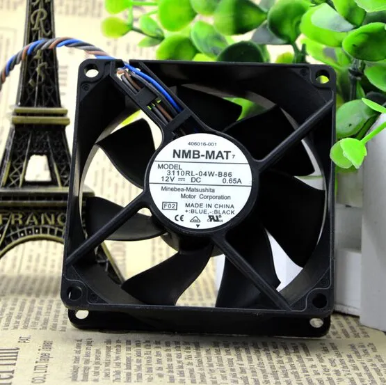 NMB 3110RL-04W-B86 80*80*25 12V 0.65A 4 line PWM control case fan NMB 3110RL-04W-B86 80*80*25 12V 0.65A 4 line PWM control case fan