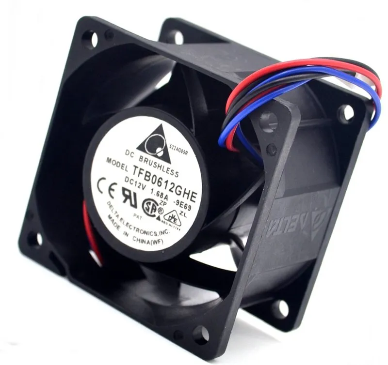 DELTA TFB0612GHE 6CM 1.68A DC 12V Server Cooling Fan DELTA TFB0612GHE 6CM 1.68A DC 12V Server Cooling Fan