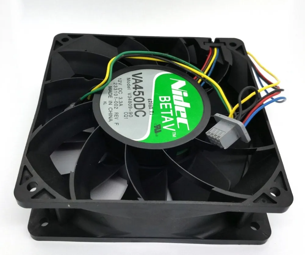 Nidec VA450DC V34809-90 12CM 12V 3.3A violence mining machine Computer Server cooling fan Nidec VA450DC V34809-90 12CM 12V 3.3A violence mining machine Computer Server cooling fan