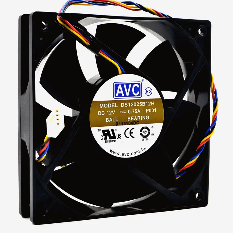 AVC DS12025B12H P001 DC 12V 0.75A 12cm PWM Cooling Fan AVC DS12025B12H P001 DC 12V 0.75A 12cm PWM Cooling Fan