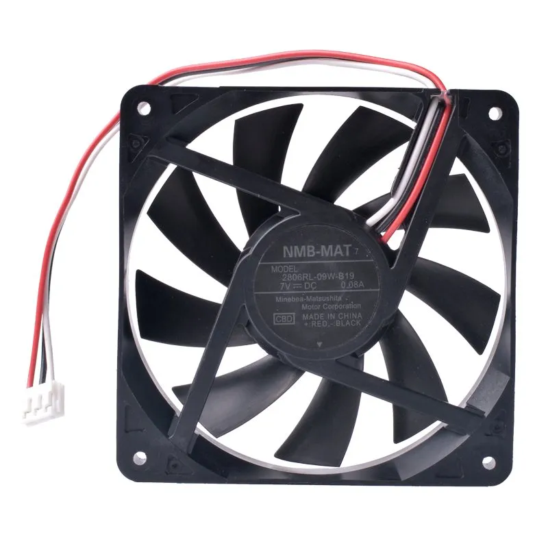 NMB 2806RL-09W-B19 70x70x15mm 5V 7V Double ball bearing cooling fan NMB 2806RL-09W-B19 70x70x15mm 5V 7V Double ball bearing cooling fan