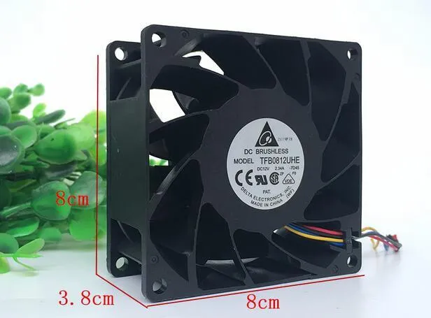Delta TFB0812UHE DC12V 2.34A 4-line PWM Temperature Control Server Heat Dissipation Cooling Fan Delta TFB0812UHE DC12V 2.34A 4-line PWM Temperature Control Server Heat Dissipation Cooling Fan