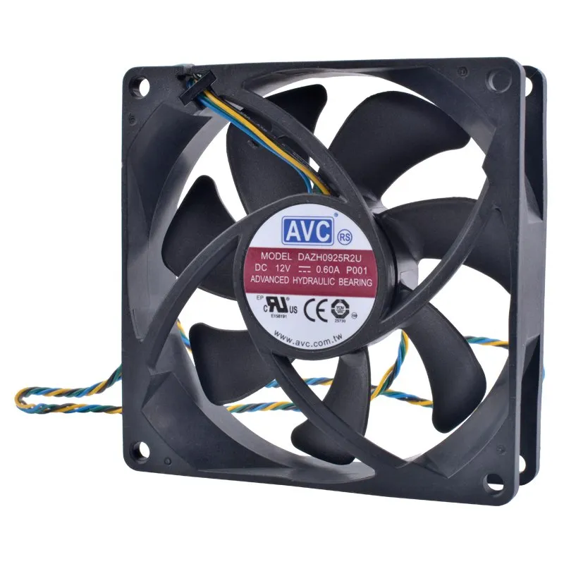 AVC DAZH0925R2U 12V 0.60A 4pin PWM high volume air cooling fan AVC DAZH0925R2U 12V 0.60A 4pin PWM high volume air cooling fan