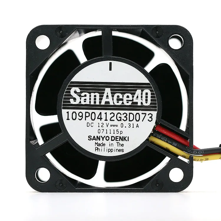 Sanyo 109P0412G3D073 2V 0.31A 3Wire 1U dc axial case Cooling Fan Sanyo 109P0412G3D073 2V 0.31A 3Wire 1U dc axial case Cooling Fan