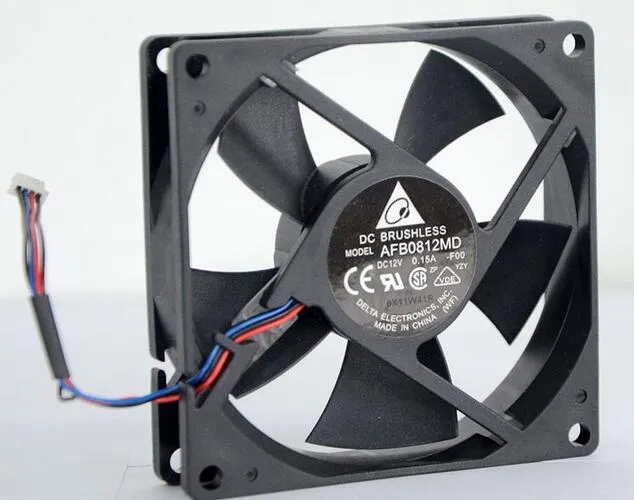 Delta AFB0812MD 80*80*20 DC 12V 0.2A three wire chassis power supply fan cooling device Delta AFB0812MD 80*80*20 DC 12V 0.2A three wire chassis power supply fan cooling device
