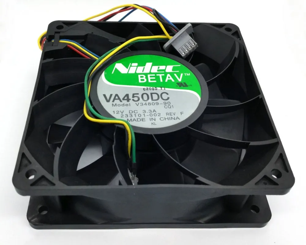 Nidec VA450DC V34809-90 12CM 12V 3.3A violence mining machine Computer Server cooling fan Nidec VA450DC V34809-90 12CM 12V 3.3A violence mining machine Computer Server cooling fan