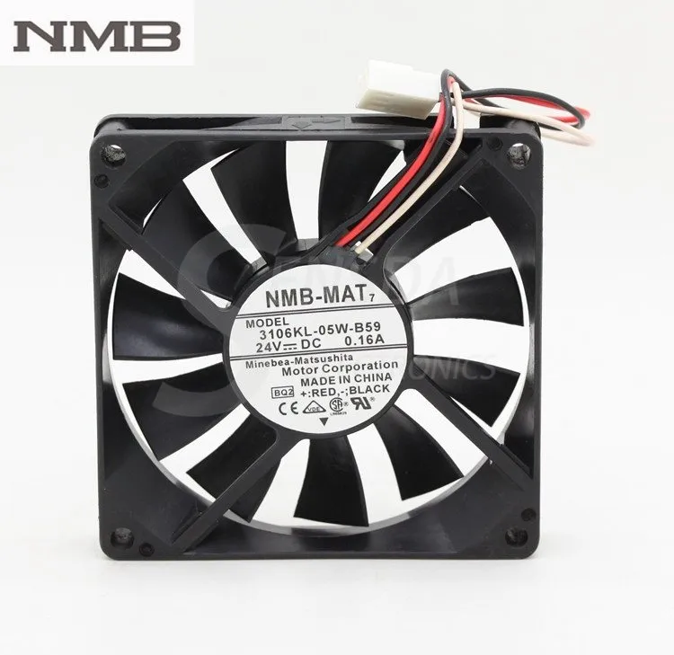 NMB 3106KL-05W-B59 8CM 24V 0.16A three-wire inverter cooling fan NMB 3106KL-05W-B59 8CM 24V 0.16A three-wire inverter cooling fan