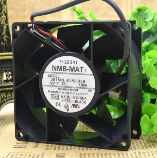 NMB 3615RL-04W-B39 12V 1.06A 92*92*38MM three line axial flow fan NMB 3615RL-04W-B39 12V 1.06A 92*92*38MM three line axial flow fan