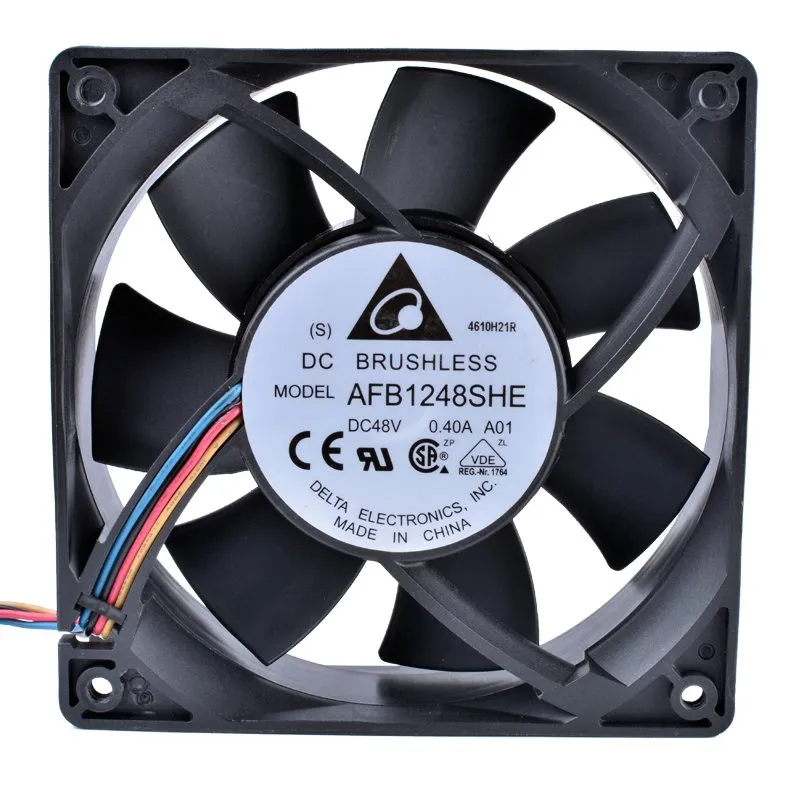 Delta AFB1248SHE 48V 0.40A 12cm 4-wire double ball server Cooling fan Delta AFB1248SHE 48V 0.40A 12cm 4-wire double ball server Cooling fan