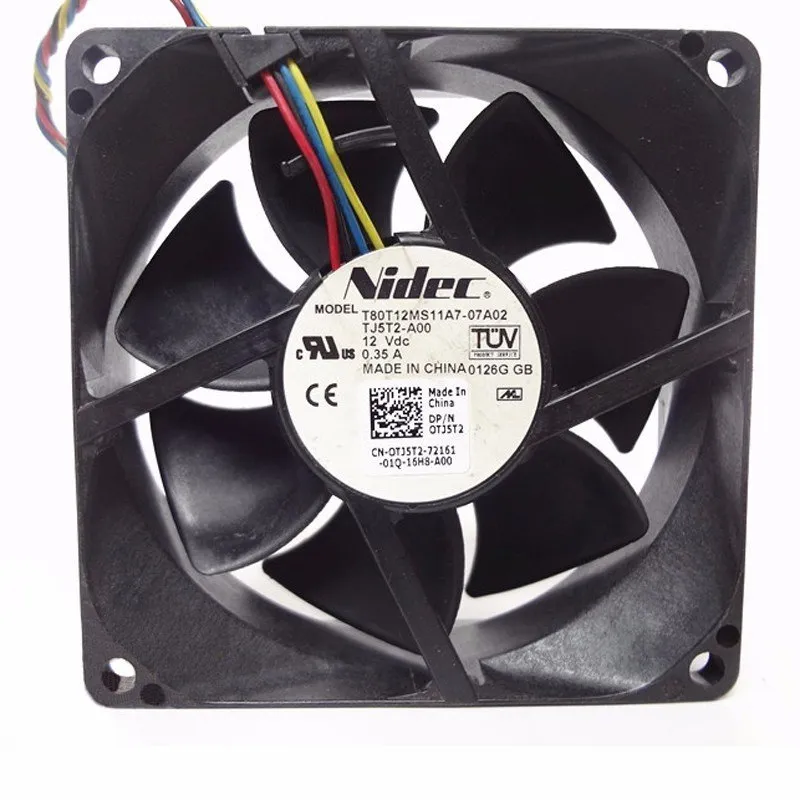 NIDEC T80T12MS11A7 -07A02 DC12V 0.35A PWM Axial Cooling Fan NIDEC T80T12MS11A7 -07A02 DC12V 0.35A PWM Axial Cooling Fan