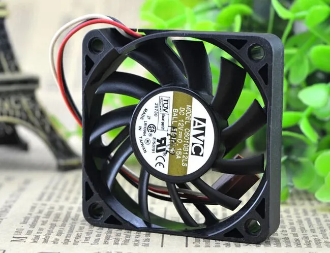 AVC C6010B12LS 60*60*10 6CM 12V 0.15A three wire double ball fan AVC C6010B12LS 60*60*10 6CM 12V 0.15A three wire double ball fan