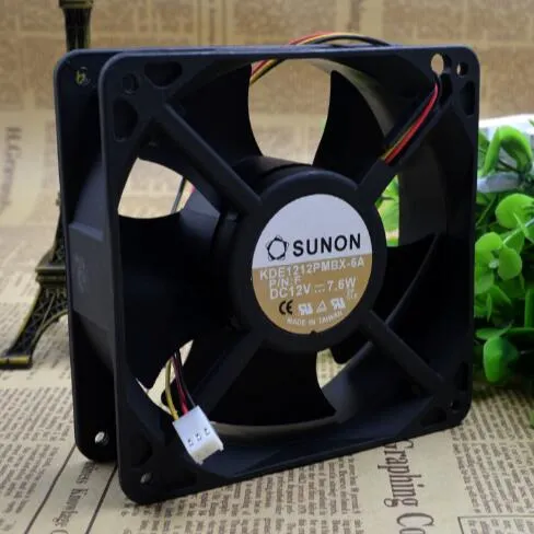 SUNON KDE1212PMBX-6A 12V 7.6W three line axial flow cabinet cooling fan SUNON KDE1212PMBX-6A 12V 7.6W three line axial flow cabinet cooling fan