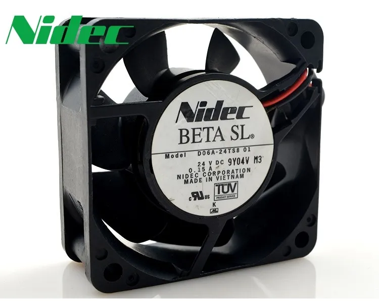 Nidec D06A-24TS8 01 24V 0.15A 6CM 2-wire dual ball bearing fan Nidec D06A-24TS8 01 24V 0.15A 6CM 2-wire dual ball bearing fan