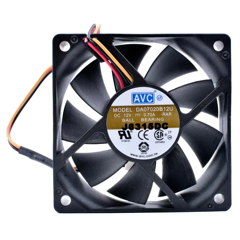 AVC DA070B12U 12V 0.70A Double ball bearing cooling fan AVC DA070B12U 12V 0.70A Double ball bearing cooling fan