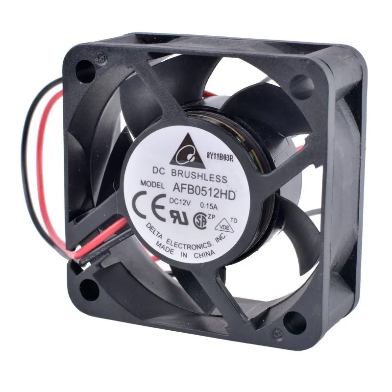 DELTA AFB0512HD 5cm 12V 0.15A 2-wire double ball bearing large air volume cooling fan DELTA AFB0512HD 5cm 12V 0.15A 2-wire double ball bearing large air volume cooling fan