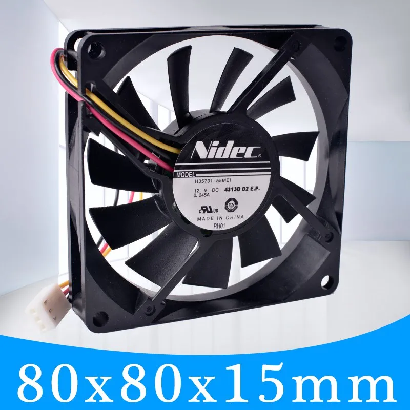 Nidec H35731-55MEI 12V 0.045a 8cm ultra-thin cooling fan. Nidec H35731-55MEI 12V 0.045a 8cm ultra-thin cooling fan.