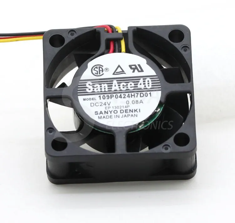 SANYO 109P0424H7D01 40mm DC24V 0.08A cooling axial fans SANYO 109P0424H7D01 40mm DC24V 0.08A cooling axial fans