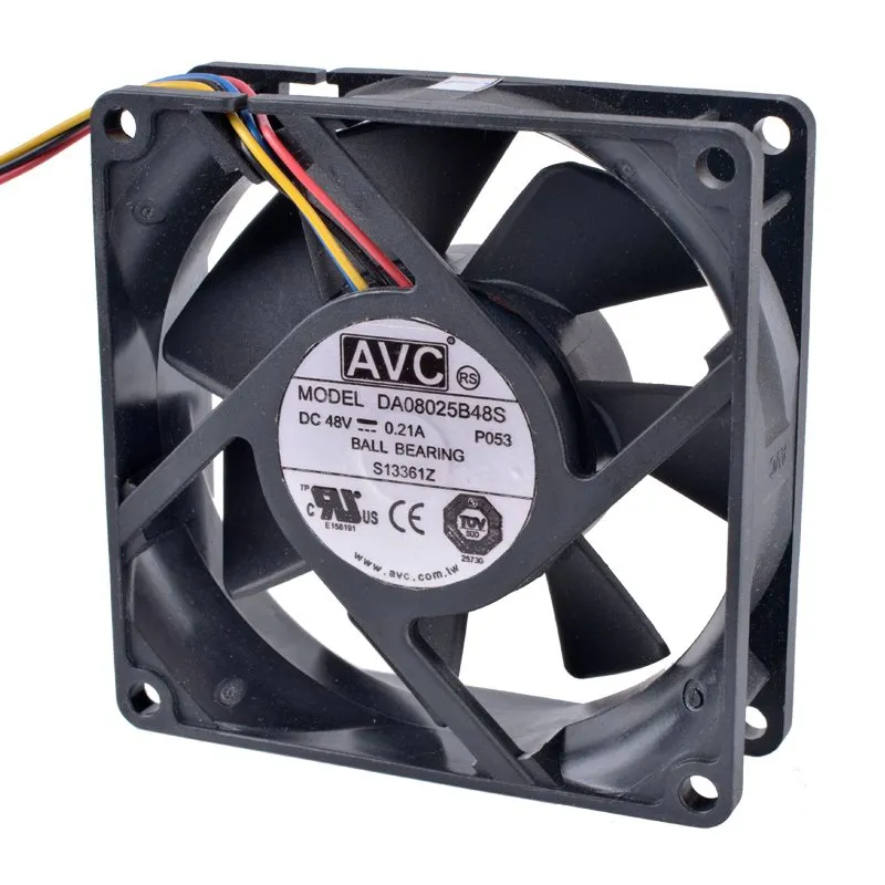 AVC DA08025B48S 48V 0.21A 4-wire double ball bearing server IPC cooling fan AVC DA08025B48S 48V 0.21A 4-wire double ball bearing server IPC cooling fan