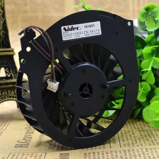 Nidec G80E12NS1ZN-56J14 DC 12V 1.65A Projector TV Cooling Fan Nidec G80E12NS1ZN-56J14 DC 12V 1.65A Projector TV Cooling Fan