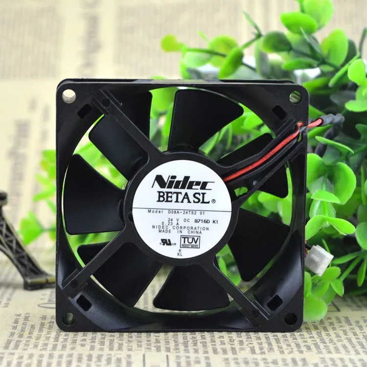 NIDEC D08A-24TS2 01 24V 8CM 80X25MM inverter cooling fan NIDEC D08A-24TS2 01 24V 8CM 80X25MM inverter cooling fan