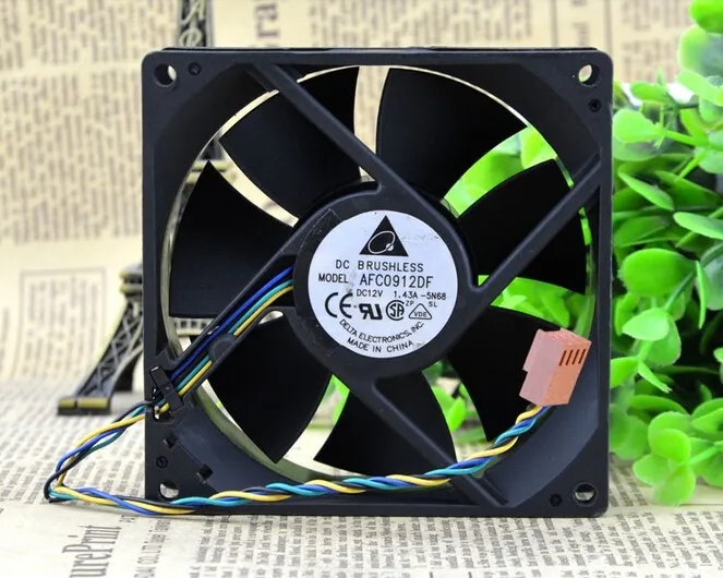 delta AFC0912DF U7581 12V 1.43A 90*90*32 9CM 4 line PWM fan delta AFC0912DF U7581 12V 1.43A 90*90*32 9CM 4 line PWM fan