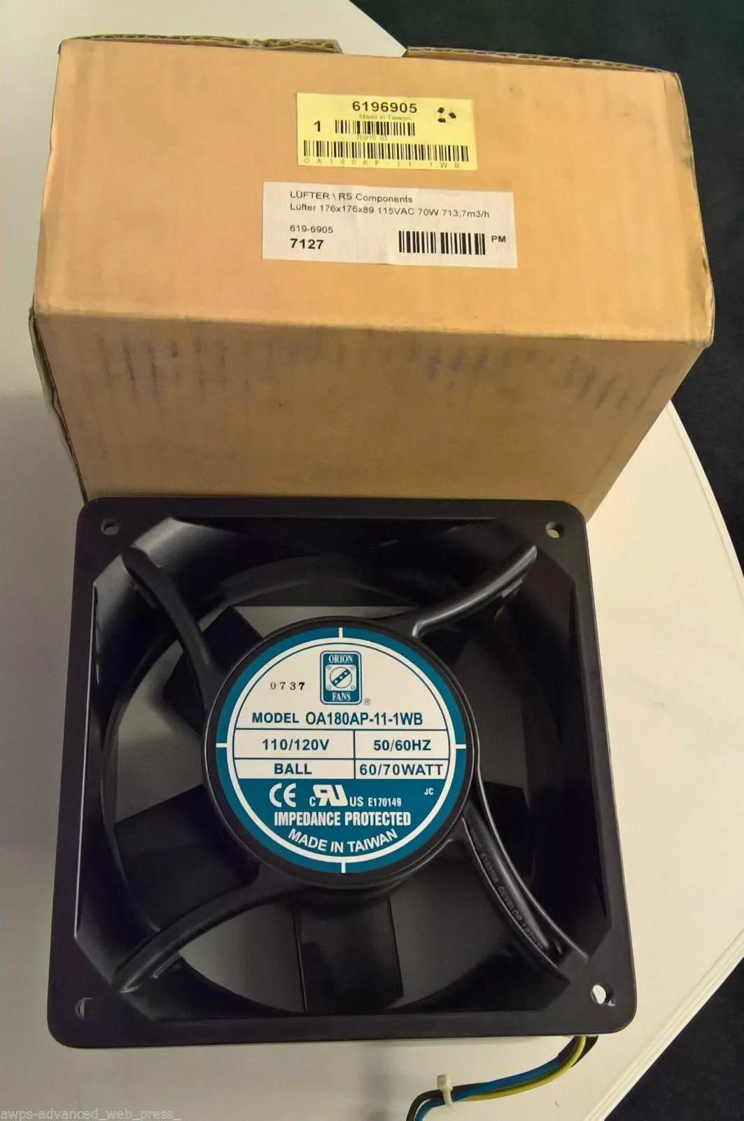 Orion OA180AP-11-1WB 115V 70W AC Cooling Fan Orion OA180AP-11-1WB 115V 70W AC Cooling Fan
