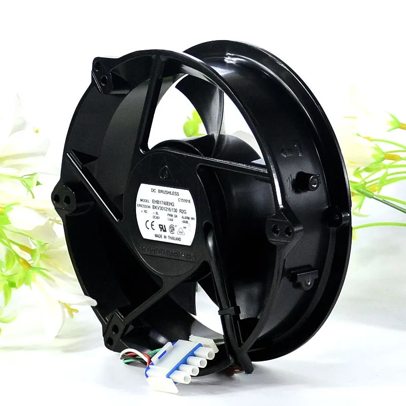 Delta EHB1748EHG BKV301216/130 48V 1.44A 4-Wire metal Cooling Fan Delta EHB1748EHG BKV301216/130 48V 1.44A 4-Wire metal Cooling Fan