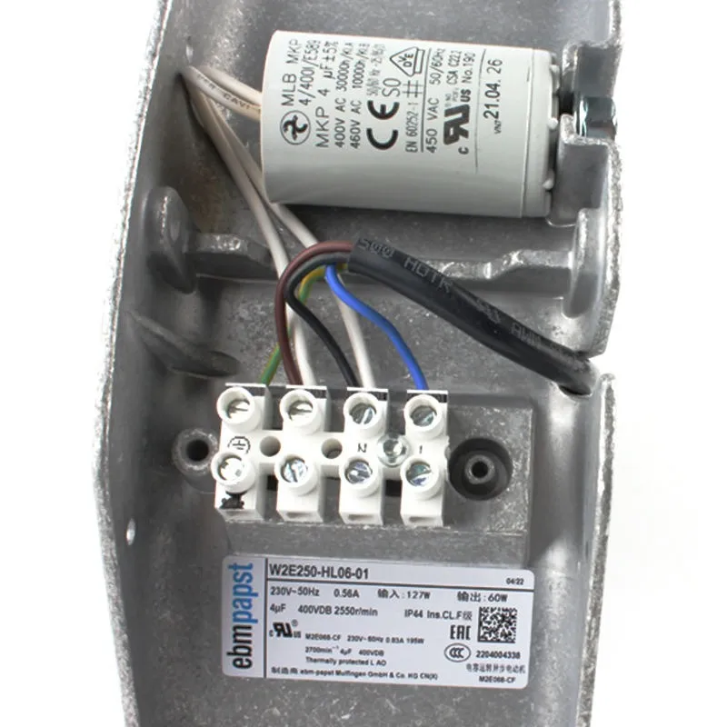 EBMPAPST W2E250-HL06-01 280*280*80 230V 127W cooling fan EBMPAPST W2E250-HL06-01 280*280*80 230V 127W cooling fan