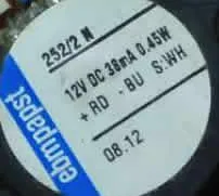 EBMPapst 252/2N 12V DC 38mA 0.45W Axial Fans EBMPapst 252/2N 12V DC 38mA 0.45W Axial Fans
