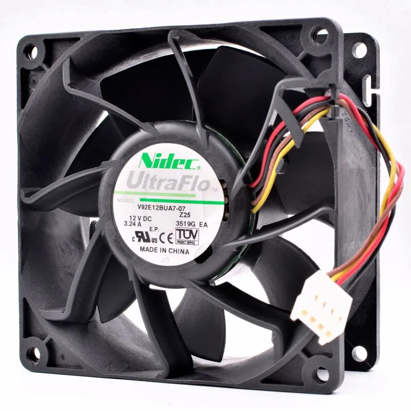 Nidec V92E12BUA7-07 DC 12V 3.24A large air cooling fan Nidec V92E12BUA7-07 DC 12V 3.24A large air cooling fan