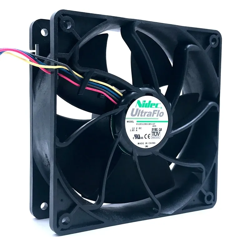 Nidec V12E12BS1B5-07 12V 1.85A 4-wire temperature control cooling fan Nidec V12E12BS1B5-07 12V 1.85A 4-wire temperature control cooling fan