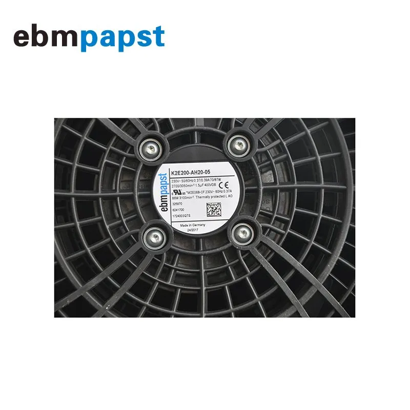 Germany ebmpapst K2E200-AH20-05 Rittal exclusively for cooling fans New original authentic 200MM 230V 70W Axial fan Germany ebmpapst K2E200-AH20-05 Rittal exclusively for cooling fans New original authentic 200MM 230V 70W Axial fan 5