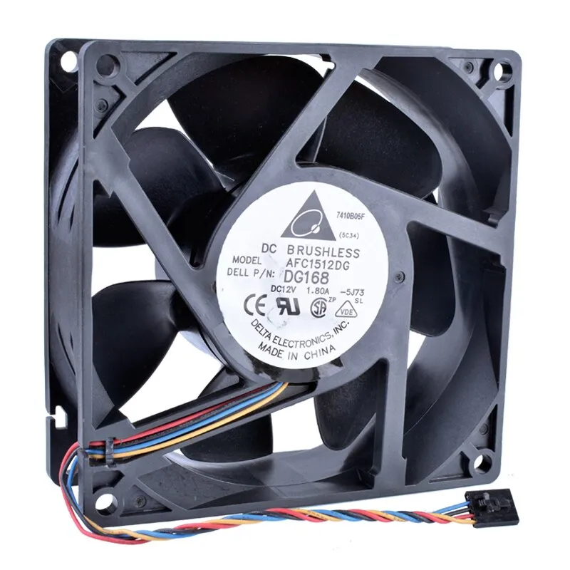 Delta AFC1512DG DG168 12V 1.80A 15CM double ball bearing cooling fan Delta AFC1512DG DG168 12V 1.80A 15CM double ball bearing cooling fan