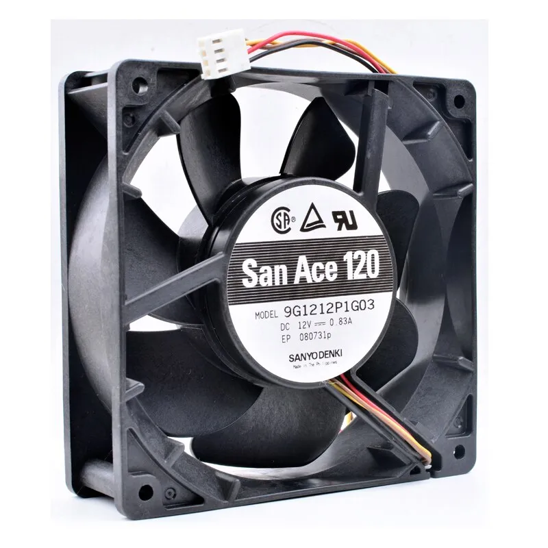 Sanyo 9G1212P1G03 DC12V 0.83A server chassis large air volume cooling fan Sanyo 9G1212P1G03 DC12V 0.83A server chassis large air volume cooling fan