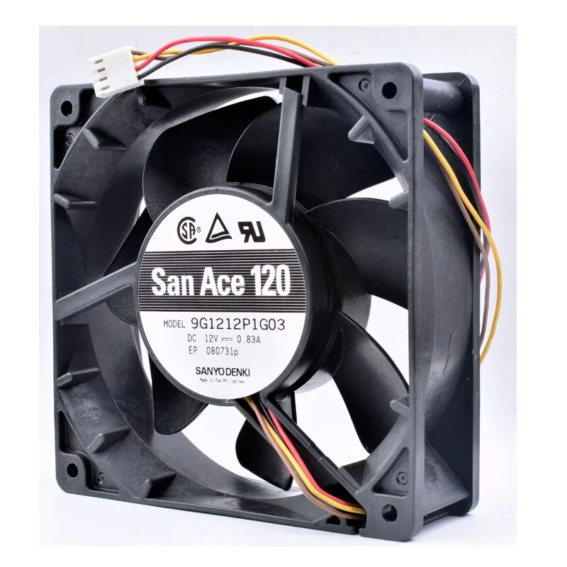 Sanyo 9G1212P1G03 DC12V 0.83A server chassis large air volume cooling fan Sanyo 9G1212P1G03 DC12V 0.83A server chassis large air volume cooling fan