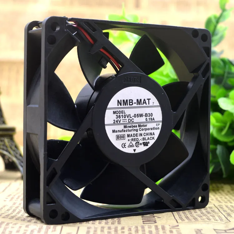 NMB-MAT 3610VL-05W-B30 DC24V 0.19A Axial Ball Bearing cooling fan NMB-MAT 3610VL-05W-B30 DC24V 0.19A Axial Ball Bearing cooling fan