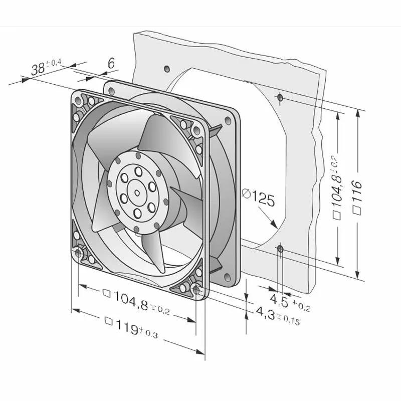 ebmpapst 4656N 465 A01 02 AC230V high temperature cooling fan ebmpapst 4656N 465 A01 02 AC230V high temperature cooling fan