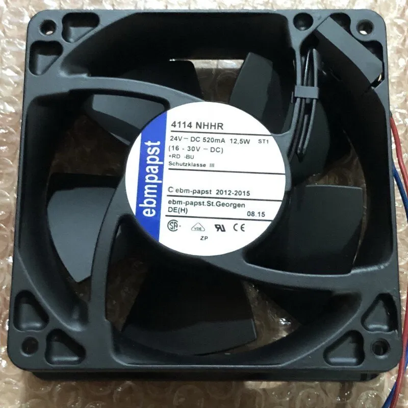 ebmpapst 4114NHH 4114NHHR DC24V 12.5W Square Cooling Fan ebmpapst 4114NHH 4114NHHR DC24V 12.5W Square Cooling Fan