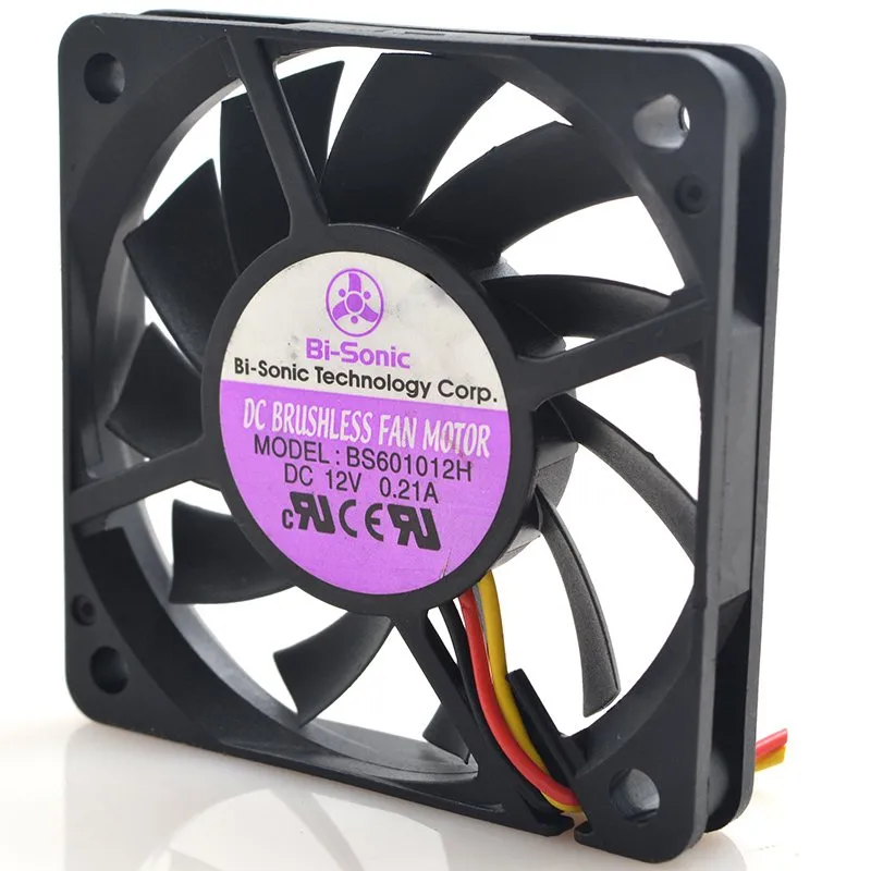 Bi-sonic BS601012H DC 12V 0.12A 3-Wires Bearing Cooling Fan Bi-sonic BS601012H DC 12V 0.12A 3-Wires Bearing Cooling Fan