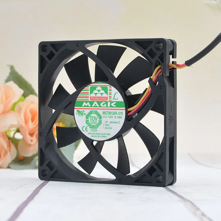 Magic MGT8012HF-015 DC12V 0.18A three-wire cooling fan Magic MGT8012HF-015 DC12V 0.18A three-wire cooling fan