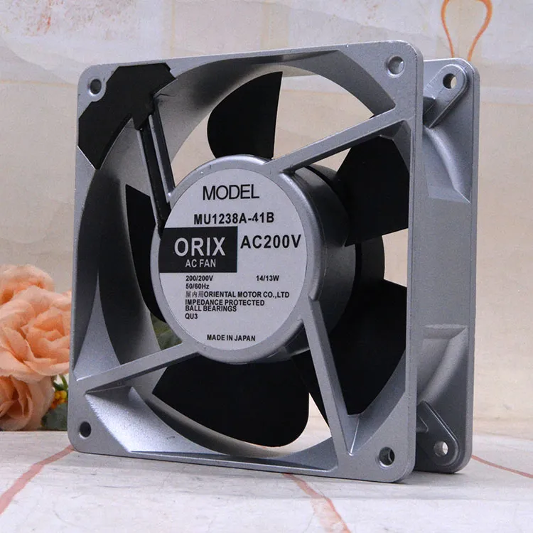 ORIX MU1238A-41B AC 200V 14/13W 120x120x38mm Server Cooling Fan ORIX MU1238A-41B AC 200V 14/13W 120x120x38mm Server Cooling Fan