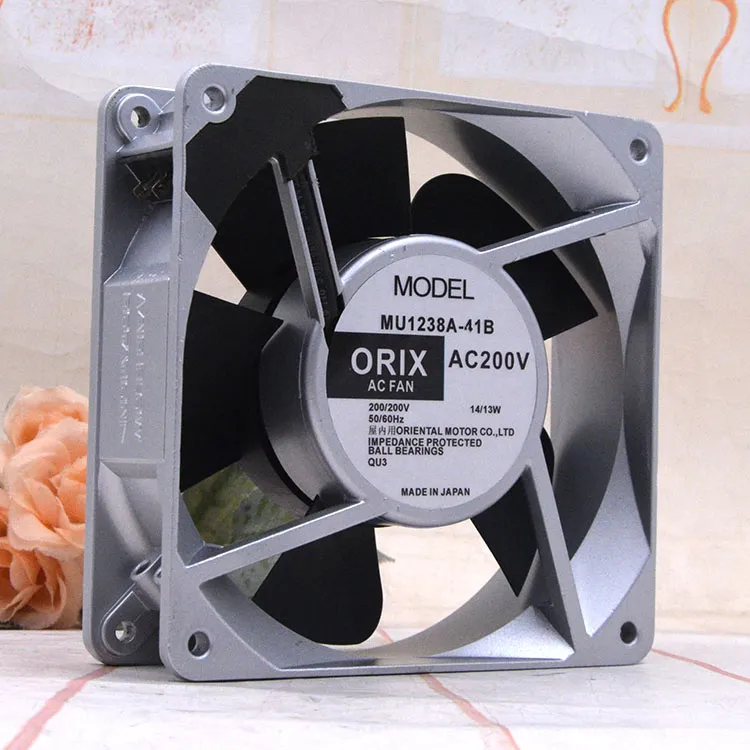 ORIX MU1238A-41B AC 200V 14/13W 120x120x38mm Server Cooling Fan ORIX MU1238A-41B AC 200V 14/13W 120x120x38mm Server Cooling Fan