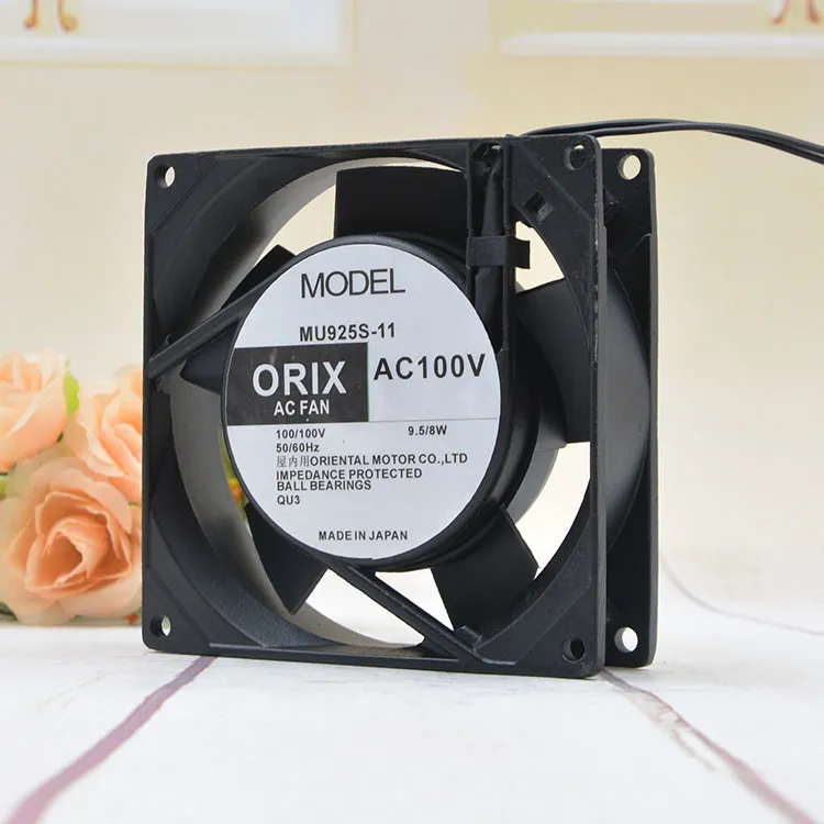 ORIX MU925S-11 AC 100V 9.5/8W 90x90x25mm Server Cooling Fan ORIX MU925S-11 AC 100V 9.5/8W 90x90x25mm Server Cooling Fan