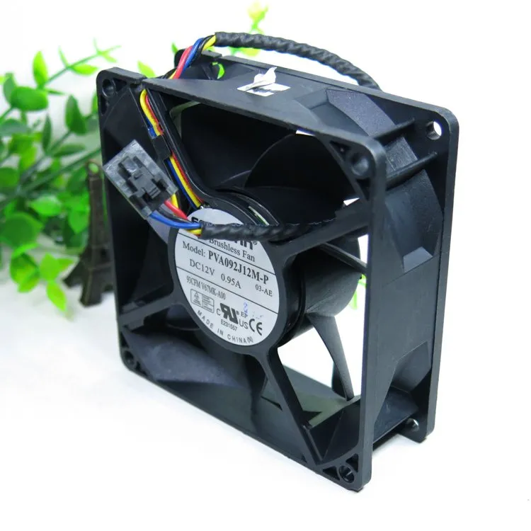 FOXCONN PVA092J12M-P 03-AE DC12V 0.95A 90x90x32mm Server Cooling Fan FOXCONN PVA092J12M-P 03-AE DC12V 0.95A 90x90x32mm Server Cooling Fan